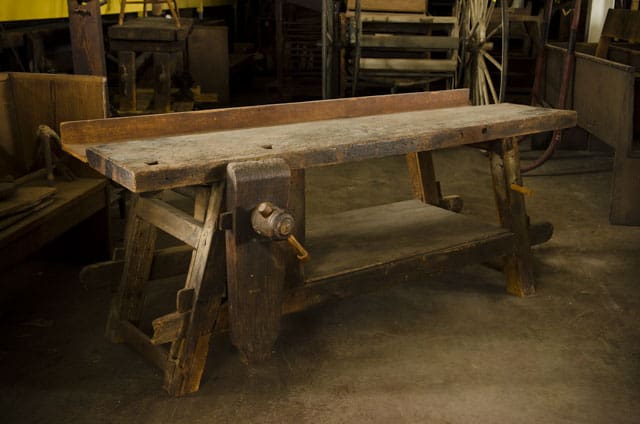 The original antique Portable Moravian Workbench