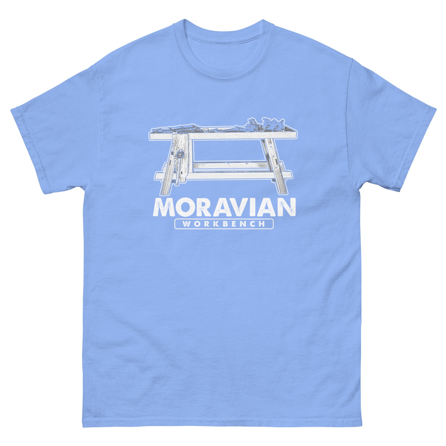 "Moravian Workbench Elevation" Woodworking T-shirt (Multiple Colors)