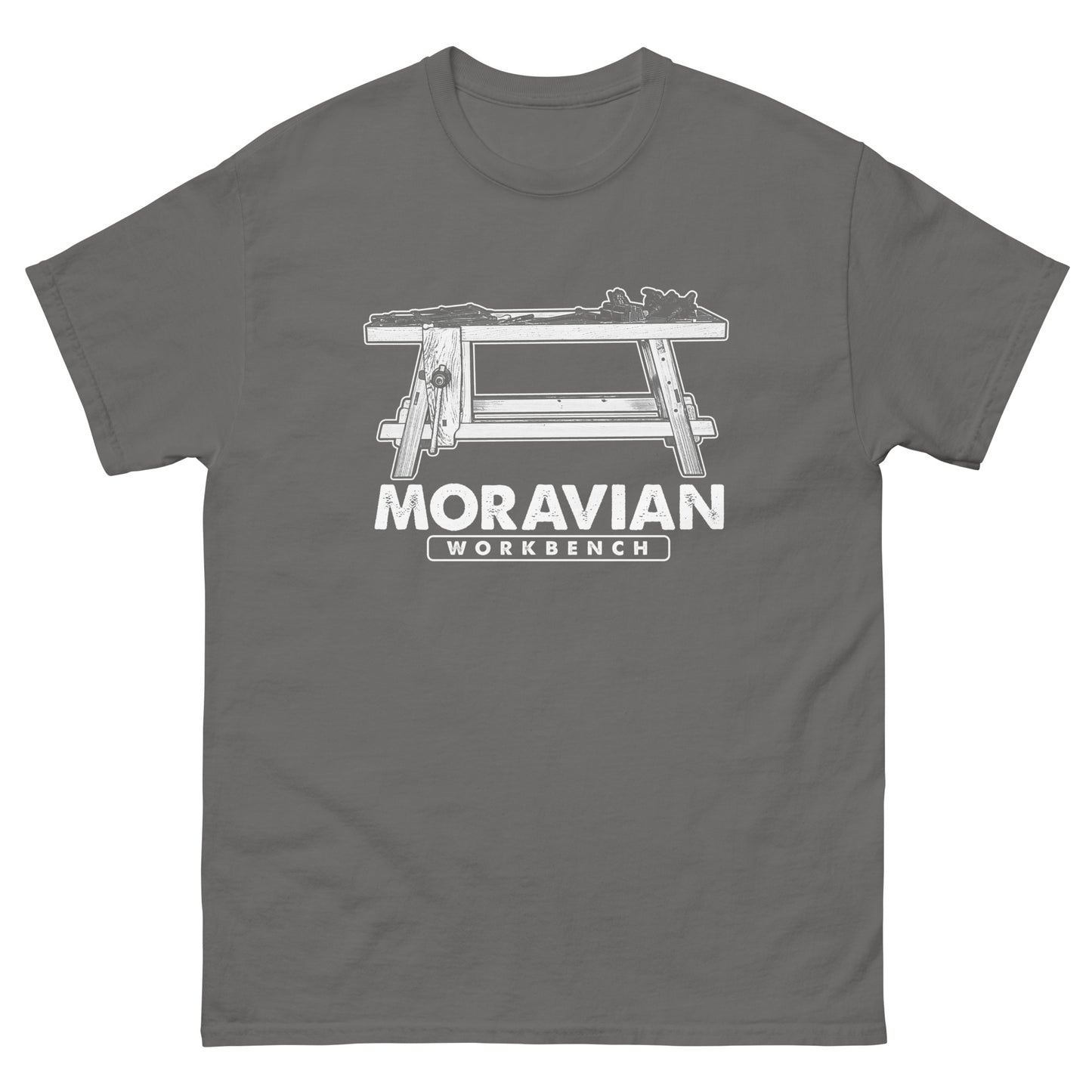 "Moravian Workbench Elevation" Woodworking T-shirt (Multiple Colors)