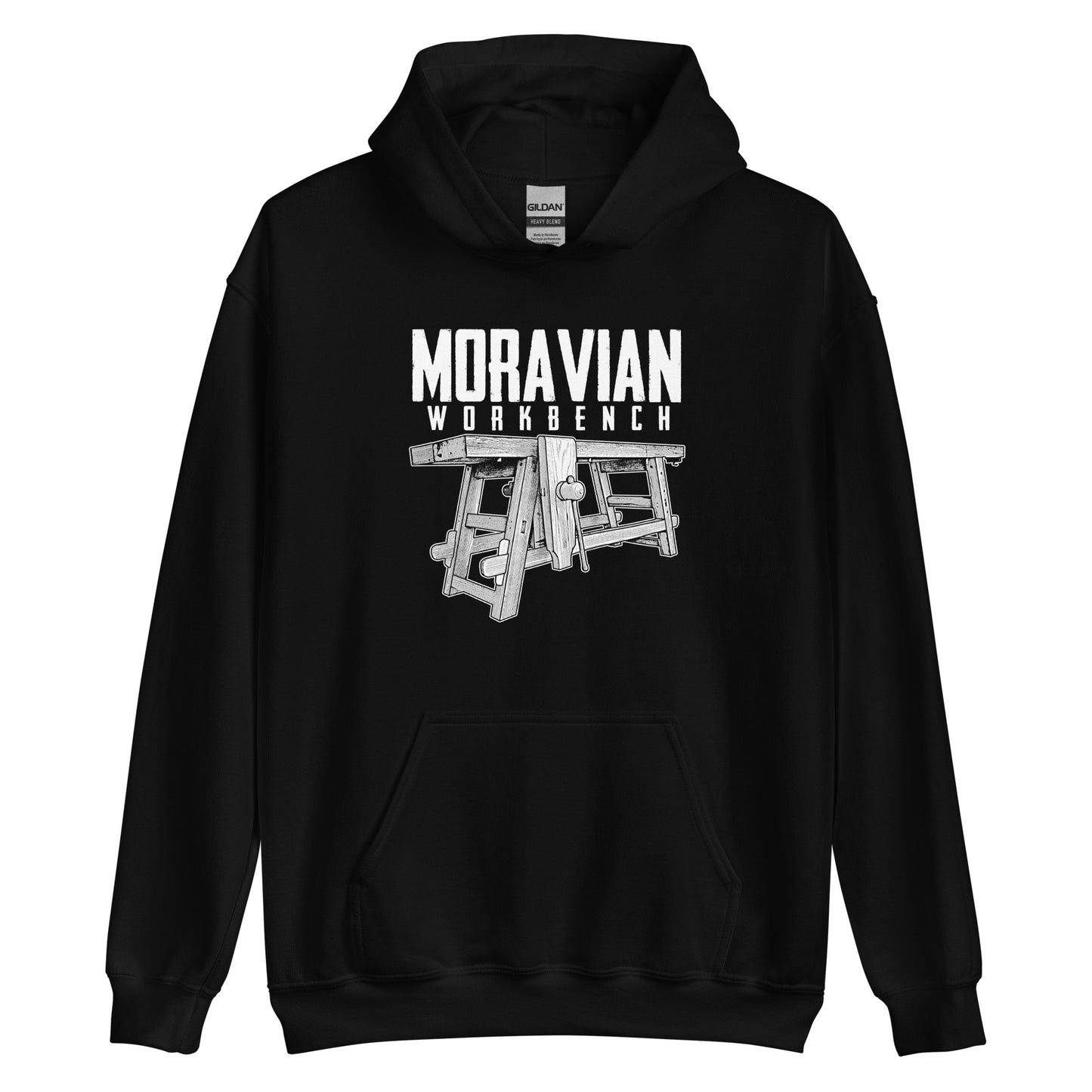 "Moravian Workbench" Unisex Hoodie for Woodworkers (Multiple Colors)