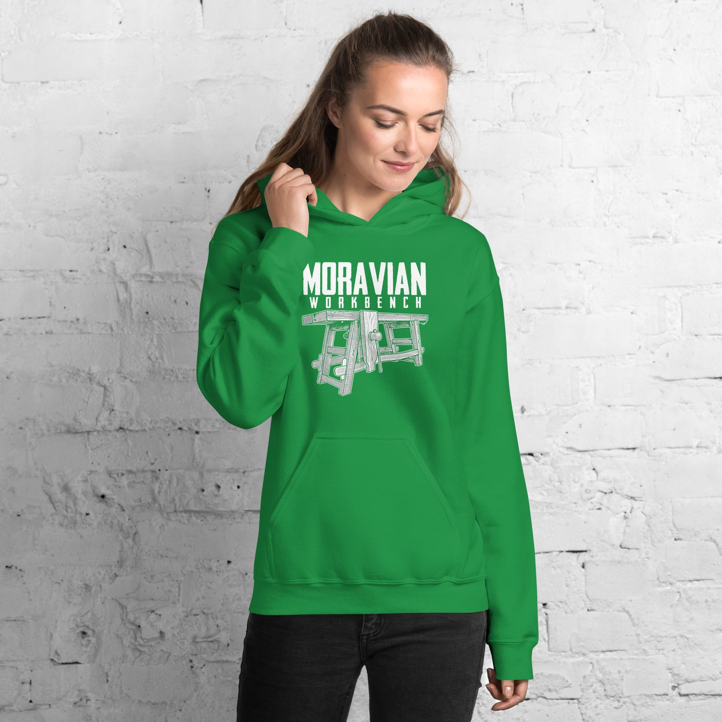 "Moravian Workbench" Unisex Hoodie for Woodworkers (Multiple Colors)