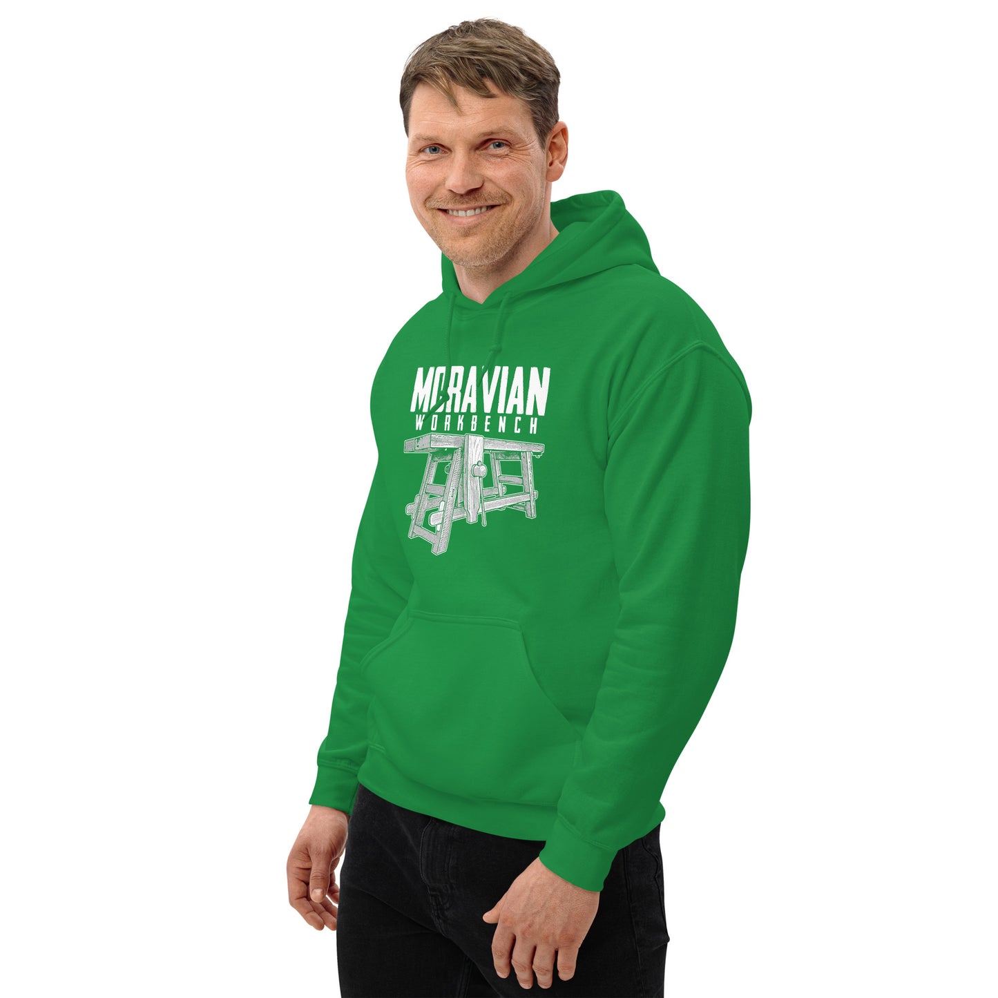 "Moravian Workbench" Unisex Hoodie for Woodworkers (Multiple Colors)