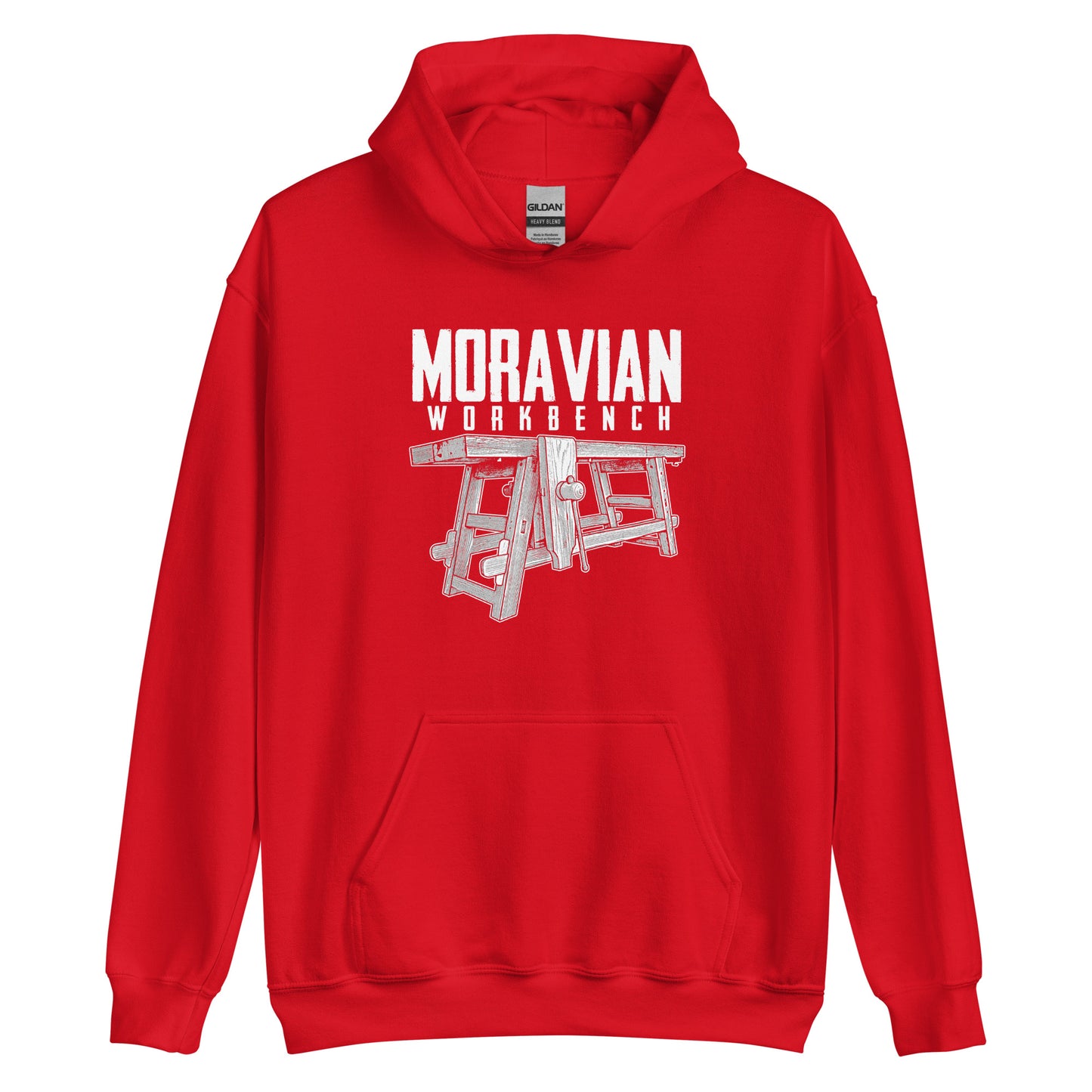 "Moravian Workbench" Unisex Hoodie for Woodworkers (Multiple Colors)