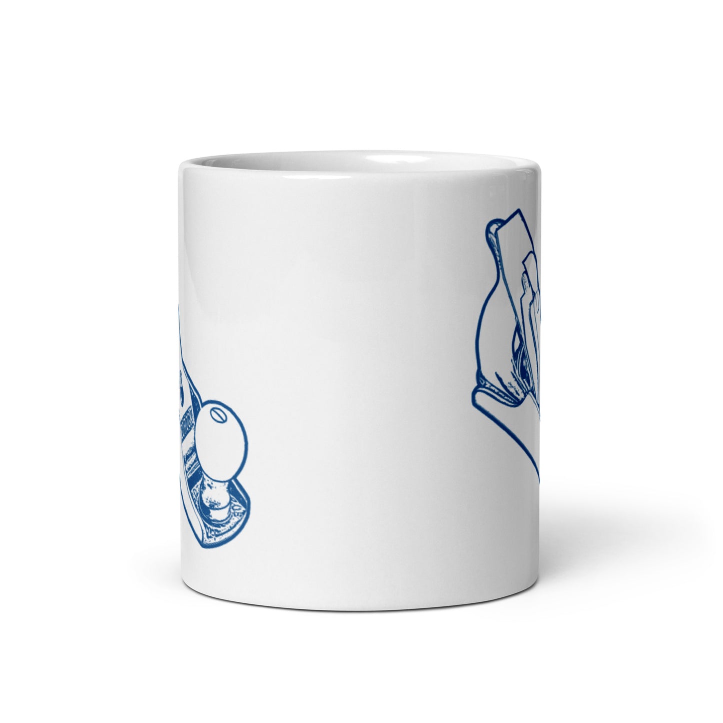 Bedrock Handplane Woodworking Gift Mug (Blue)