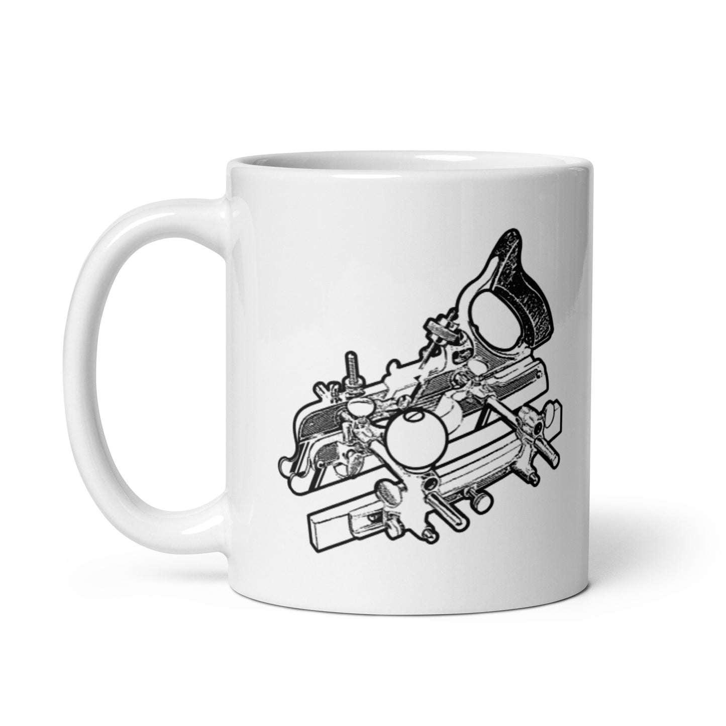 Stanley 45 Combination Plane Woodworking Gift Mug (Black)