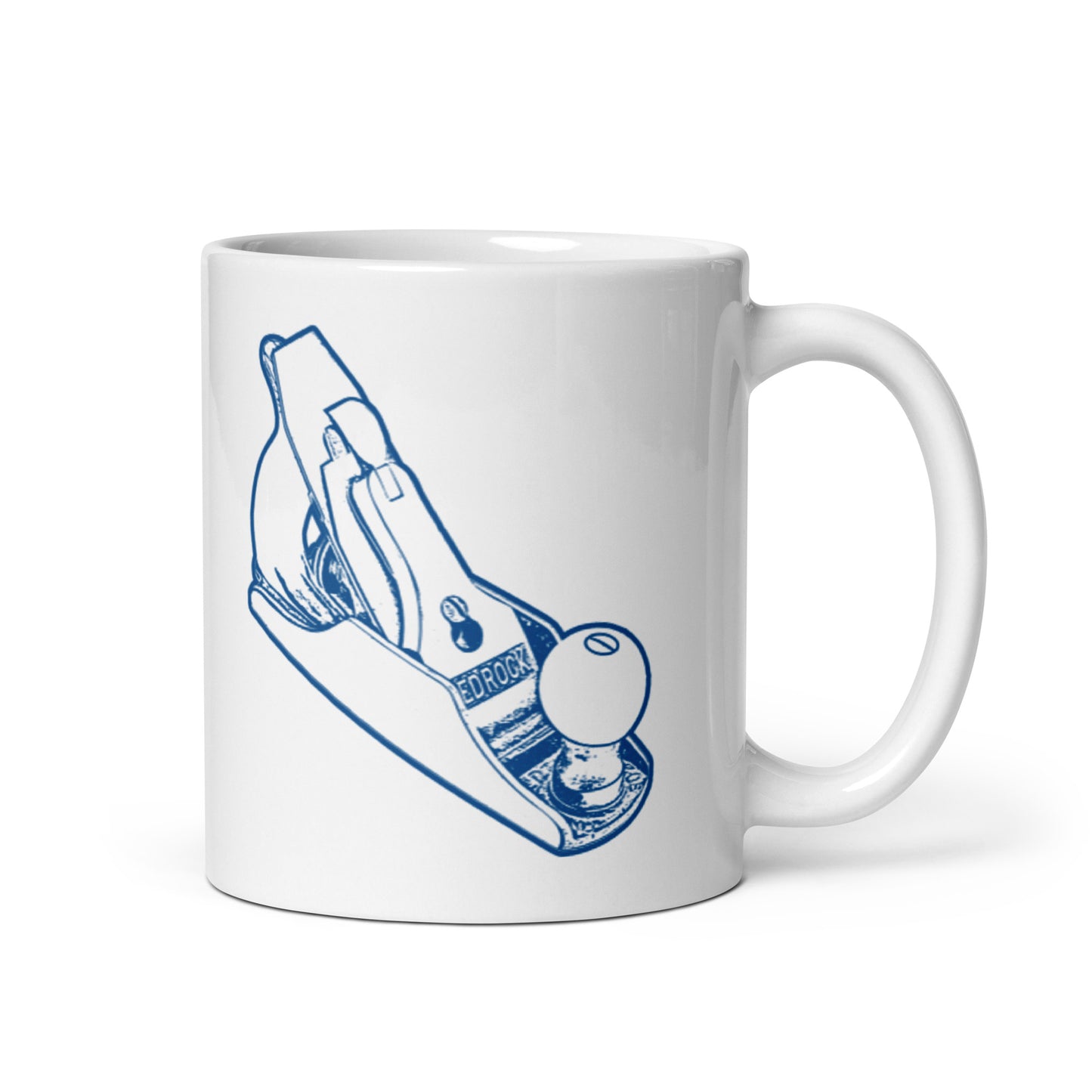 Bedrock Handplane Woodworking Gift Mug (Blue)