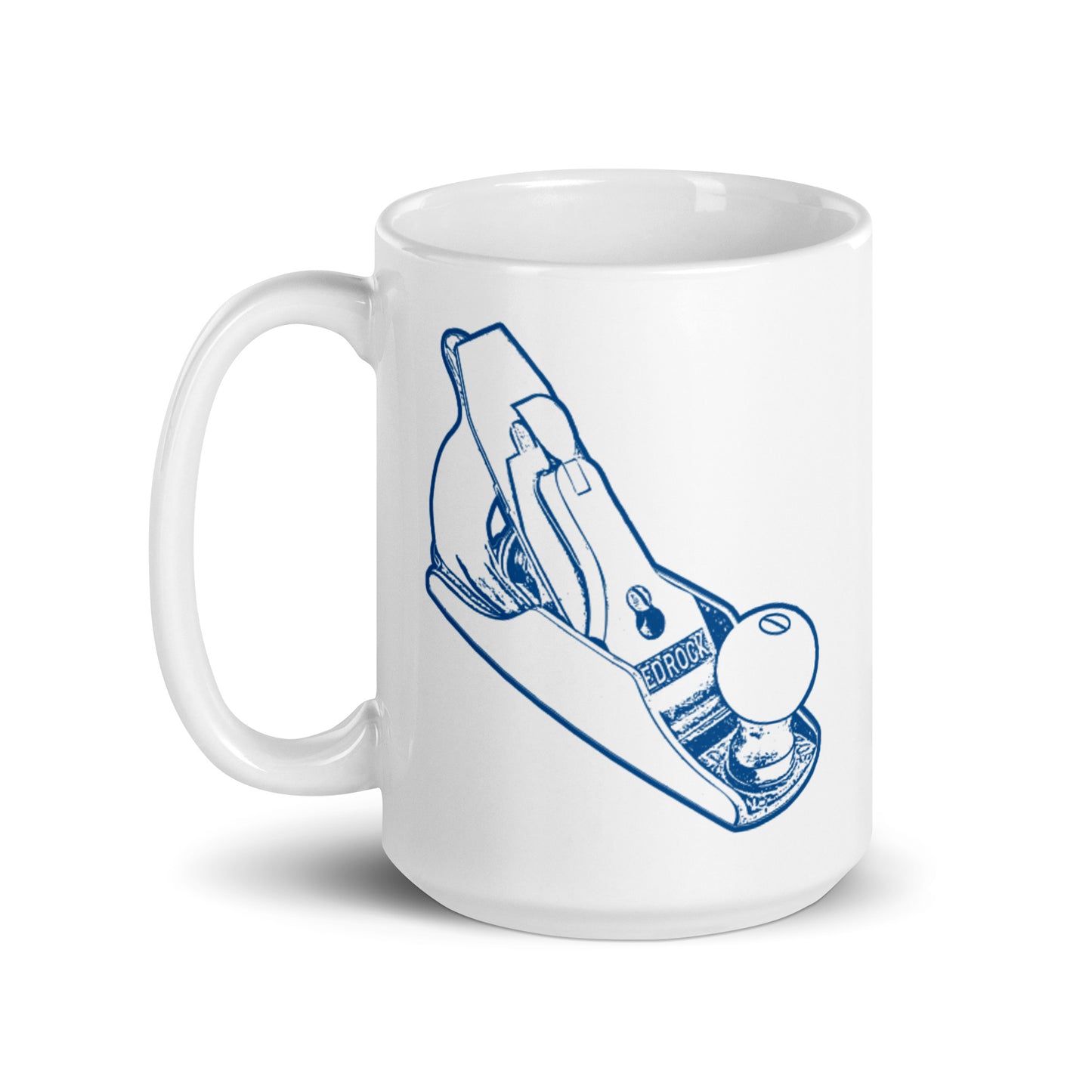 Bedrock Handplane Woodworking Gift Mug (Blue)