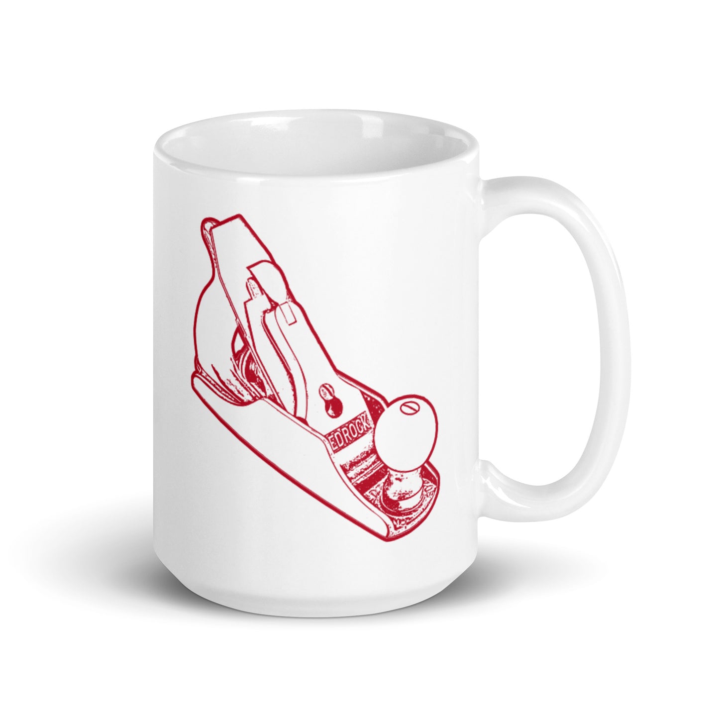 Bedrock Handplane Woodworking Gift Mug (Red)