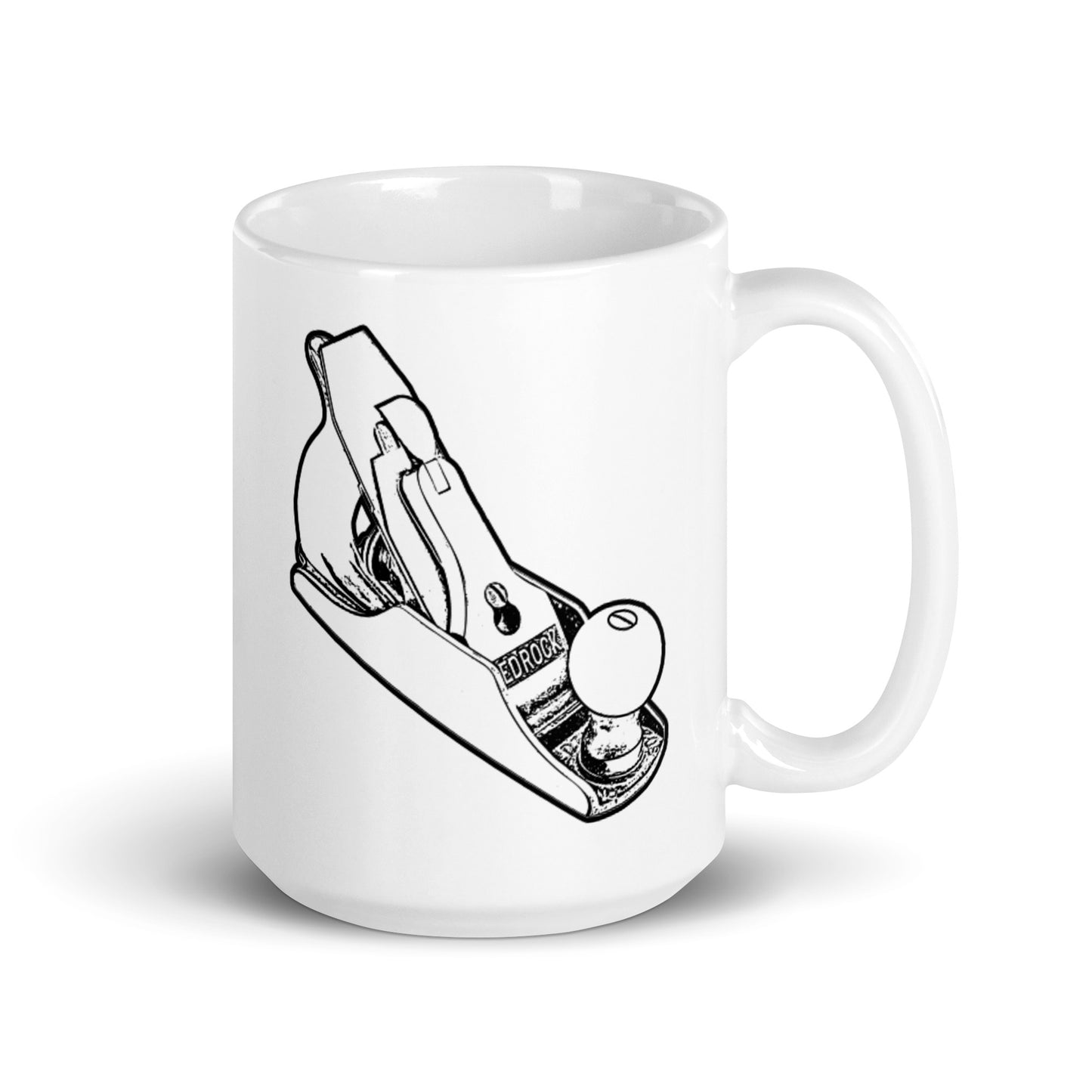 Bedrock Handplane Woodworking Gift Mug (Black)