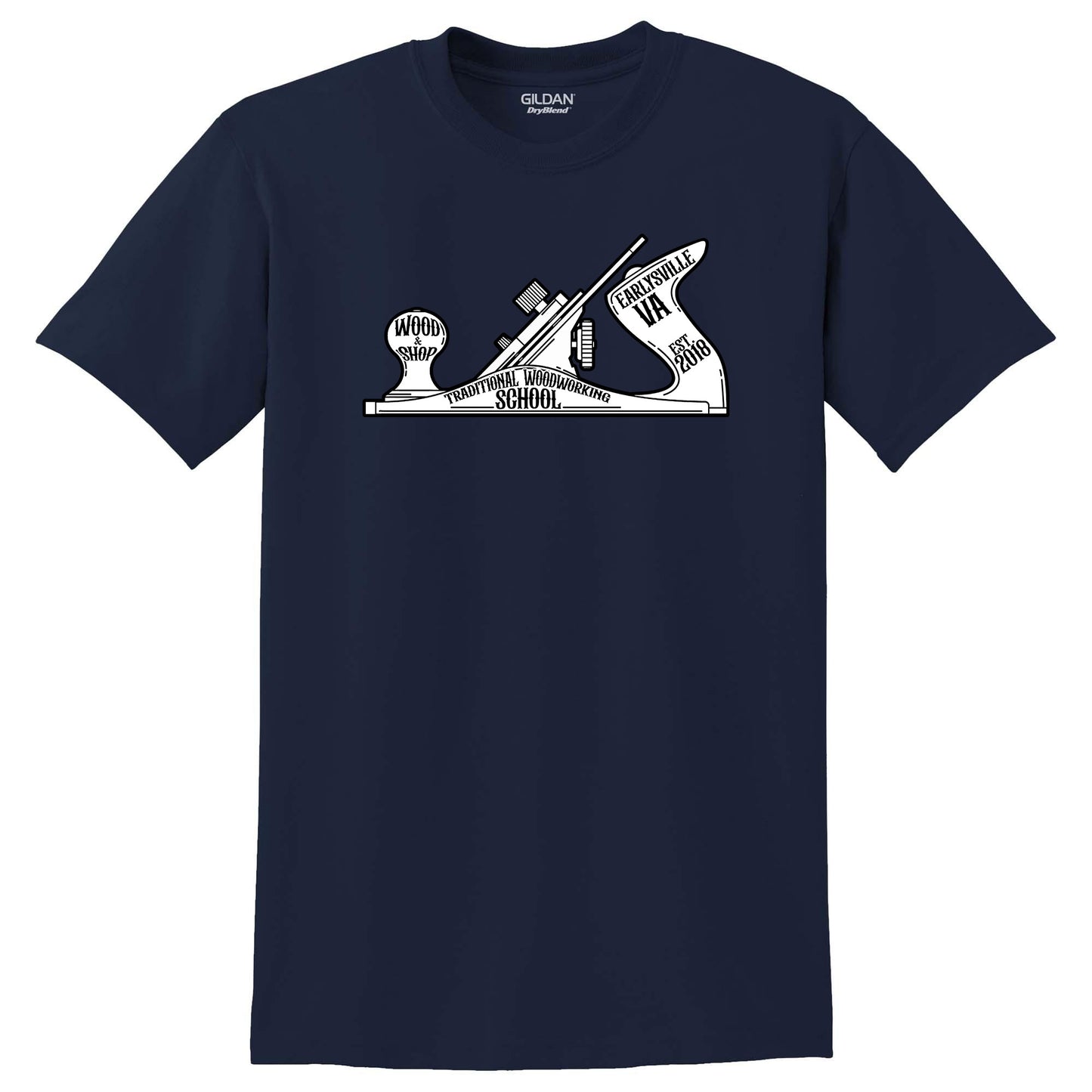 Handplane T-Shirt for the "Wood and Shop Traditional Woodworking School" (Multiple Colors)