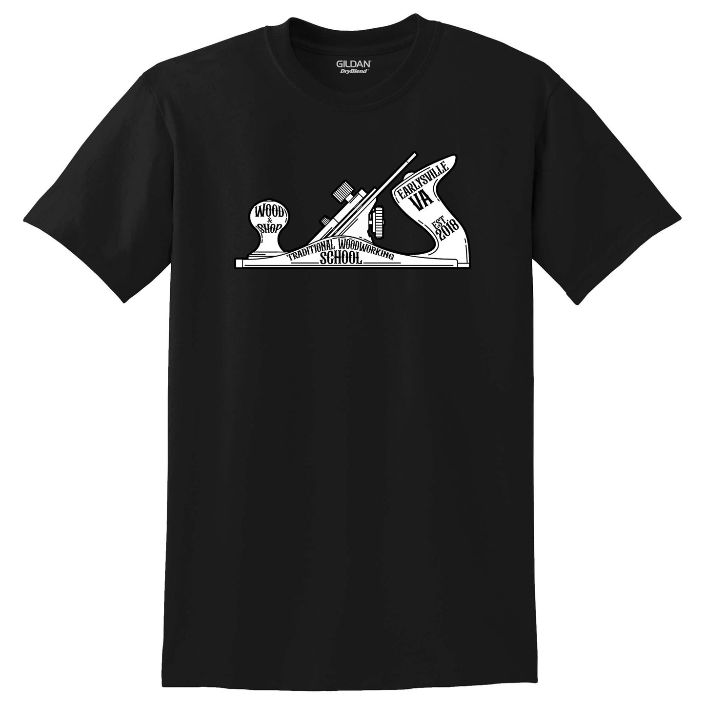 Handplane T-Shirt for the "Wood and Shop Traditional Woodworking School"