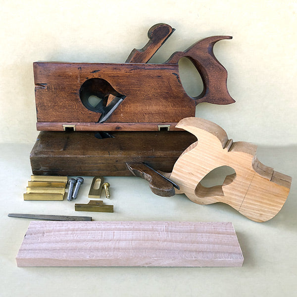 Parts for making a moving fillister plane woodworking class