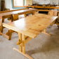 Trestle table and Moravian workbench in the Wood and Shop Traditional Woodworking School