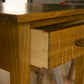 Shaker end table in figured white oak with ammonia fuming for woodworking plans