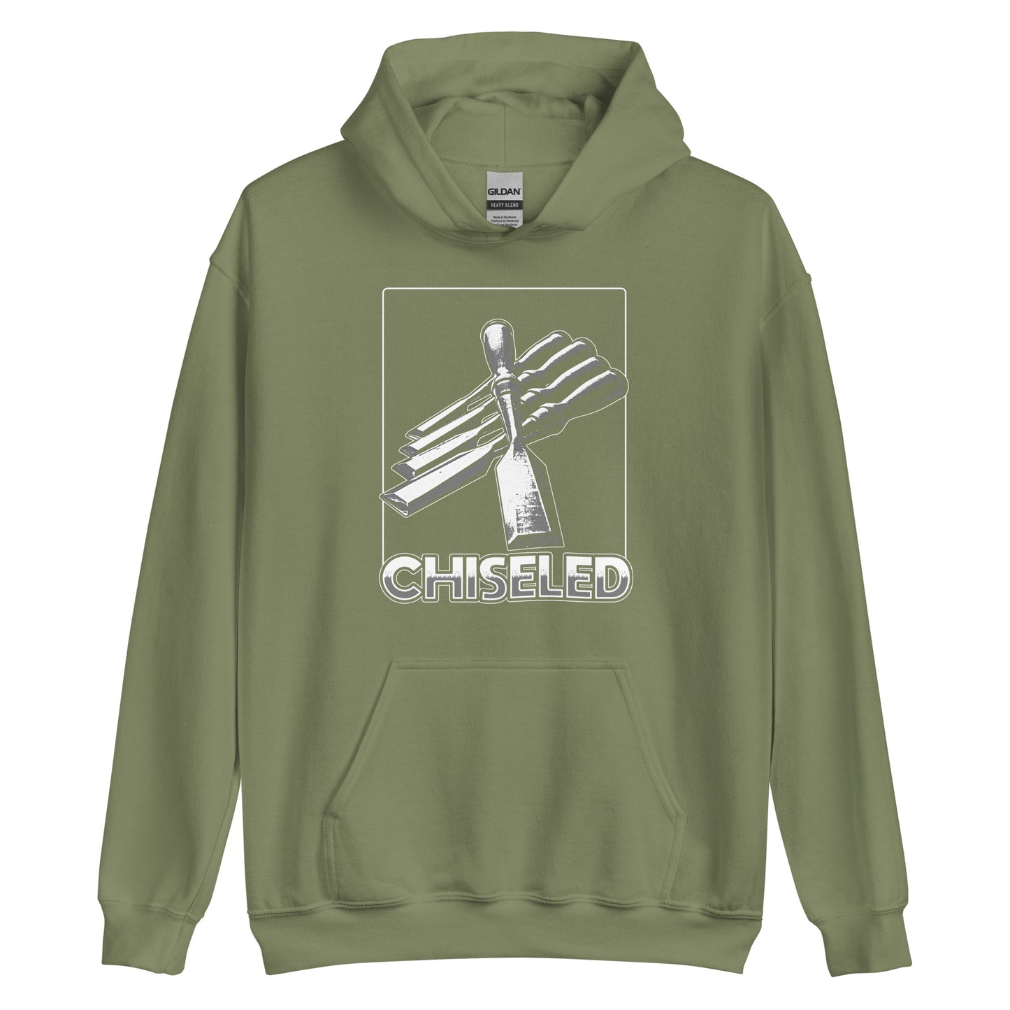 "Chiseled" Unisex Hoodie for Woodworkers (Multiple Colors)