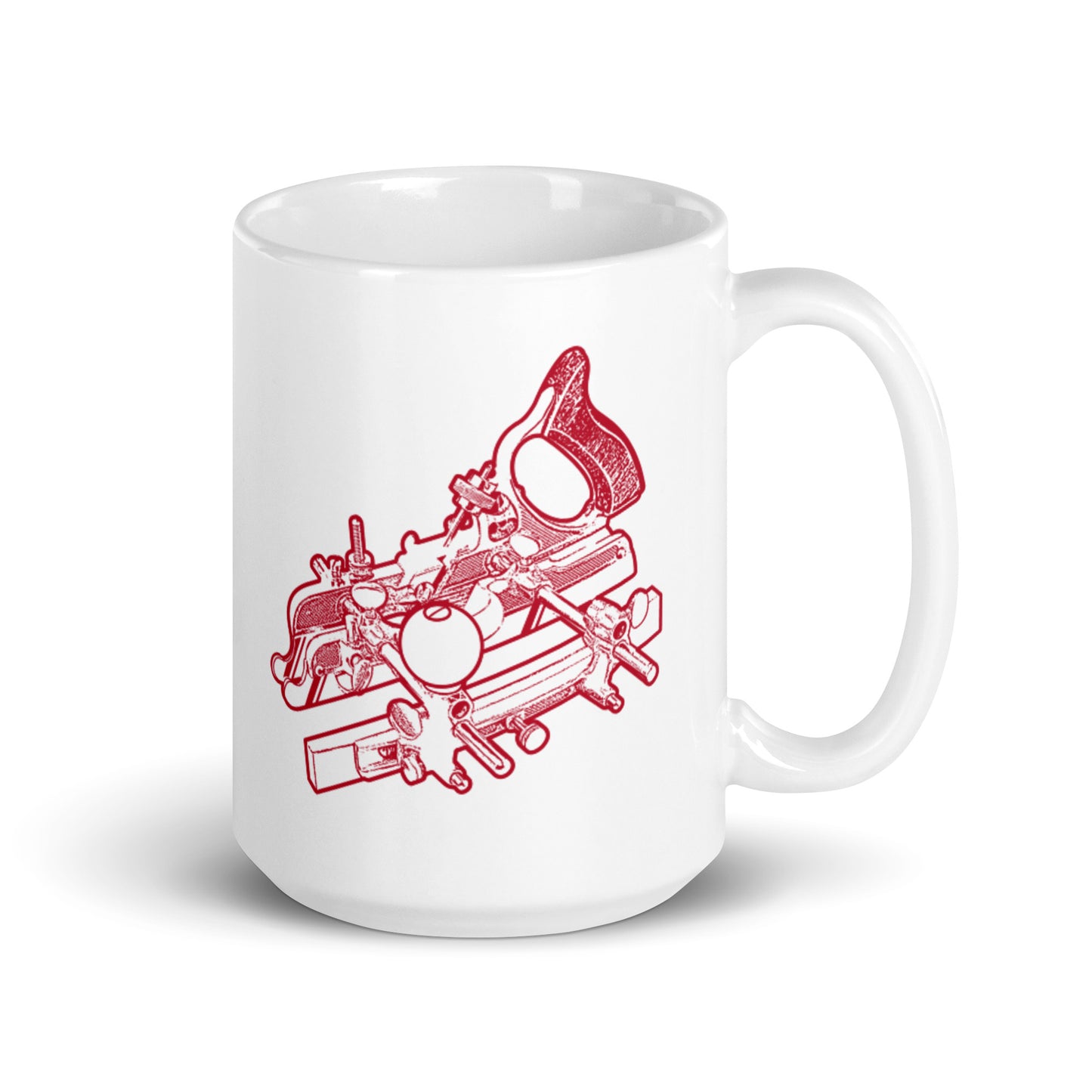 Stanley 45 Combination Plane Woodworking Gift Mug (Red)